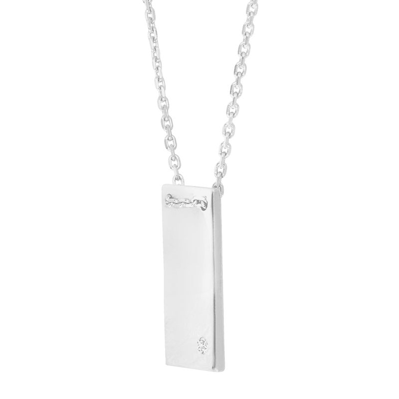 Silpada 'Shine Bright' Rectangular Pendant with Cubic Zirconia in Sterling Silver, 16" + 2" - Image 2